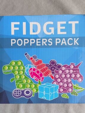 Fidget Poppers Pack - Blue Box with Multicolor Toys